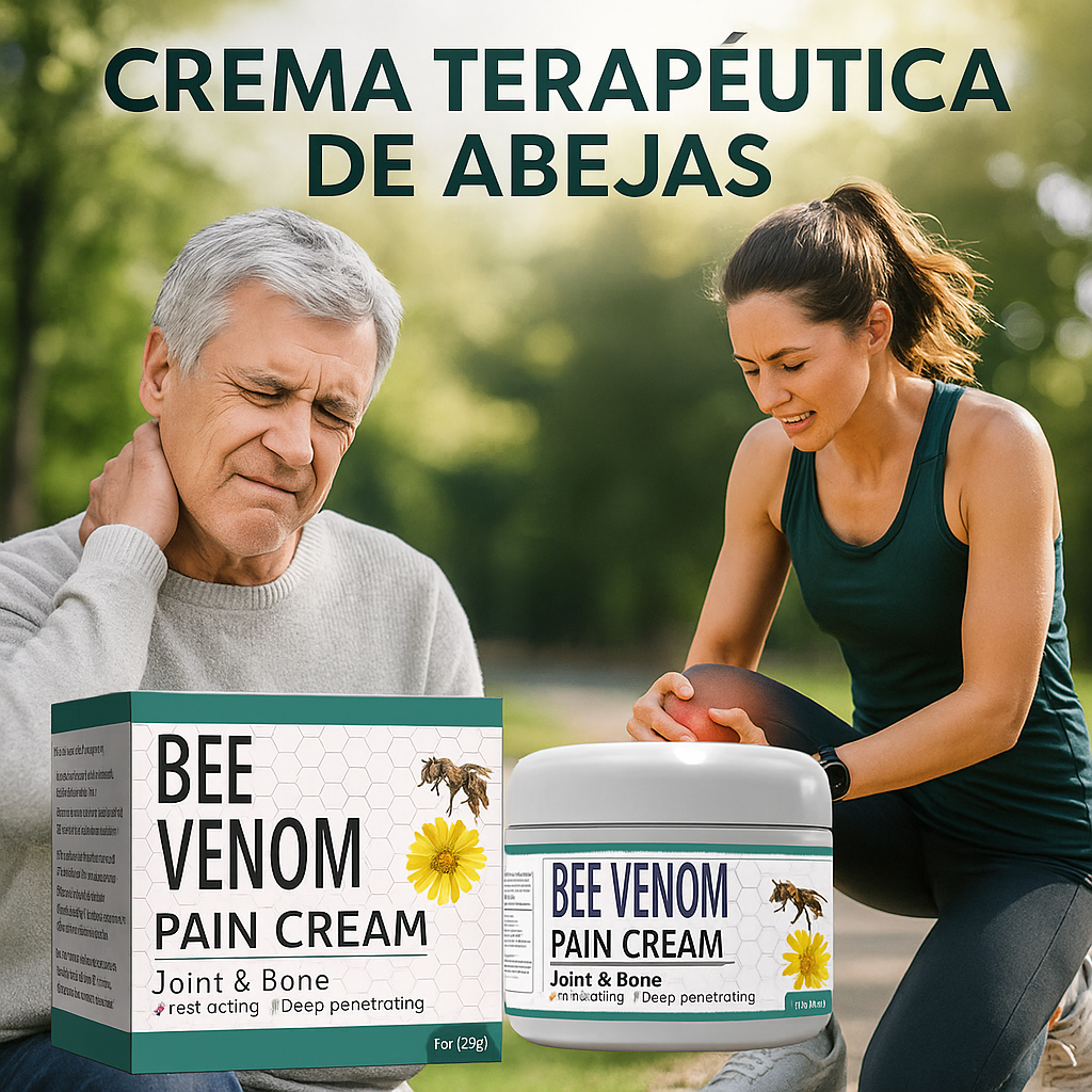 Crema terapéutica con veneno de abeja 🐝 ¡Donde duele, actúa. Donde frena, libera!