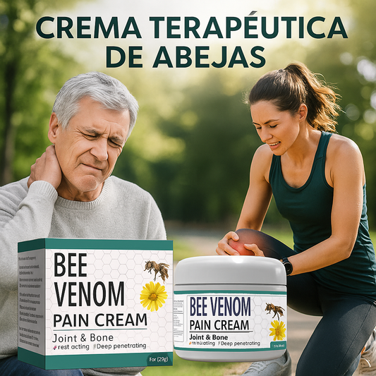 Crema terapéutica con veneno de abeja 🐝 ¡Donde duele, actúa. Donde frena, libera!